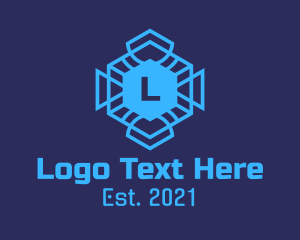 Geometric Agency Letter logo design