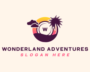 Tropical Beach Island logo design