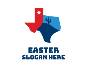 State - Texas Desert Map logo design