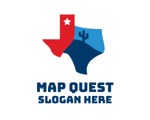 Texas Desert Map  logo design