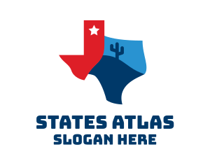Texas Desert Map  logo design