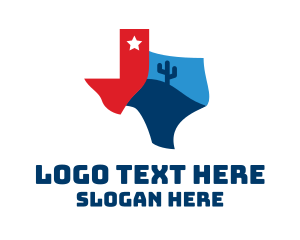 Texas Desert Map  Logo