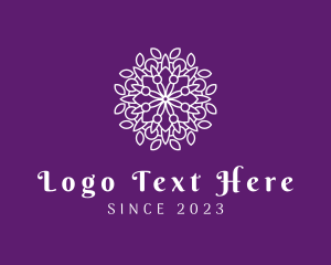 Flower Shop - Symmetrical Pattern Mandala logo design