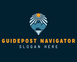 Travel Island Navigation logo design