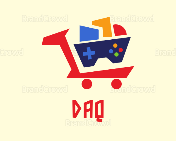 Geometric Cart Gaming Logo