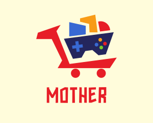 Geometric Cart Gaming Logo