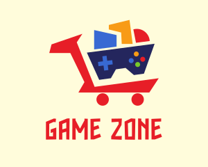 Geometric Cart Gaming logo design