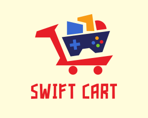 Cart - Geometric Cart Gaming logo design