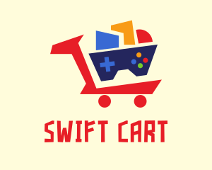 Geometric Cart Gaming logo design