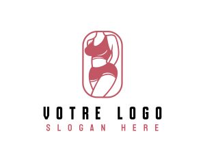 Erotic - Woman Bikini Body logo design