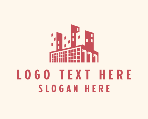Logistics - Building Warehouse Factory logo design