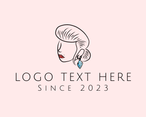 Maiden - Luxury Woman Earring logo design