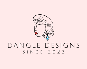 Dangle - Luxury Woman Earring logo design