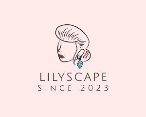 Fashion Designer - Luxury Woman Earring logo design