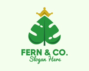 Fern - Monstera Leaf Crown logo design