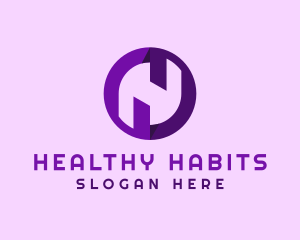 Purple Letter H logo design