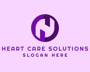 Purple Letter H logo design