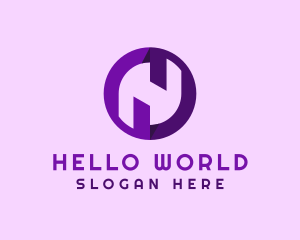 Purple Letter H logo design