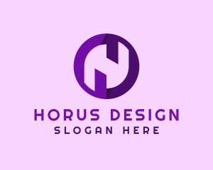 Purple Letter H logo design