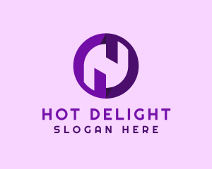 Purple Letter H logo design