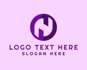 Lettermark - Purple Letter H logo design