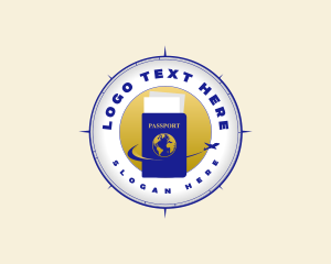 Flight - International Travel Passport logo design
