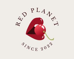 Sexy Red Cherry Lips logo design