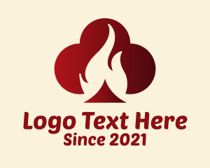 Club - Club Poker Flame logo design