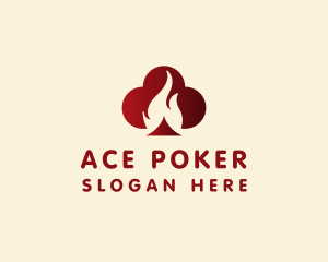 Poker - Club Poker Flame logo design