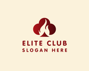 Club - Club Poker Flame logo design