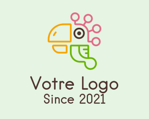 Digital Colorful Parrot  logo design