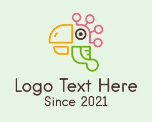Technology - Digital Colorful Parrot logo design