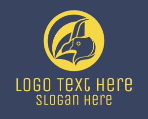 Safari Park - Yellow Cassowary Bird logo design