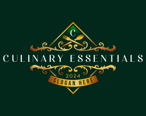 Luxury Spoon Fork Restaurant logo design