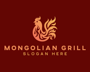 Flame Chicken Grill logo design