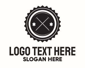 Timber - Nail Woodwork Badge logo design