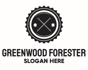 Forester - Nail Woodwork Badge logo design