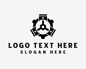 Gear - Piston Cog Mechanic logo design