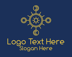 Minimalist - Minimalist Astrology Moon Star logo design