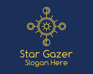 Astrologer - Minimalist Astrology Moon Star logo design