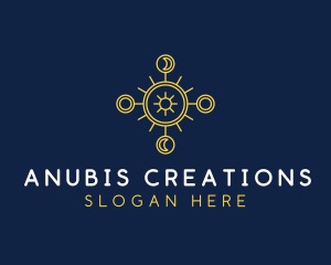 Minimalist Astrology Moon Star logo design