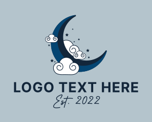 Sleeping - Moon Cloud Astrology logo design