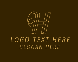 Startup - Curly Modern Letter H logo design