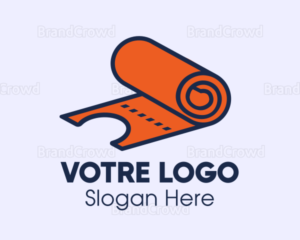 Orange Ticket Roll Logo