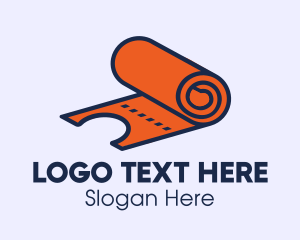 Voucher - Orange Ticket Roll logo design