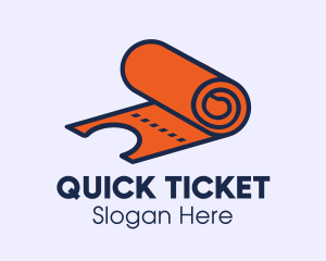 Ticket - Orange Ticket Roll logo design