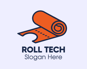 Roll - Orange Ticket Roll logo design