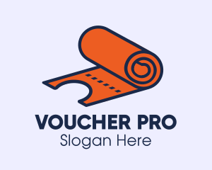 Voucher - Orange Ticket Roll logo design