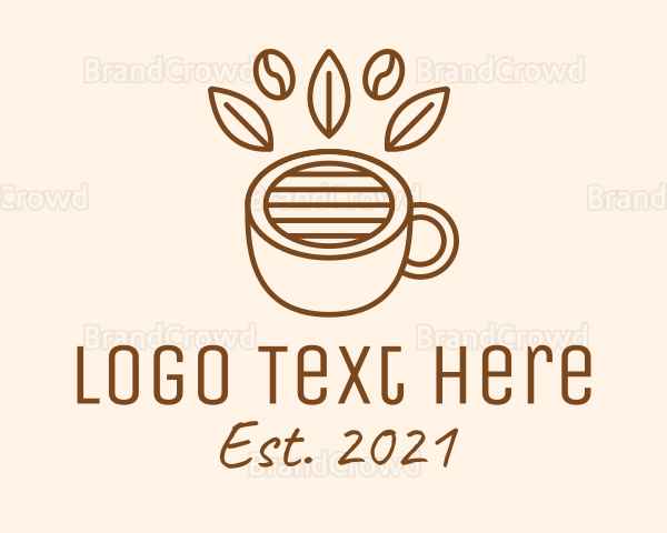 Coffee Cup Cafe Bean Logo