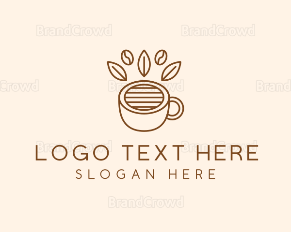 Coffee Cup Cafe Bean Logo